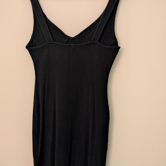 Aerie Classic Ribbed Black Dress - Picture 2 of 6